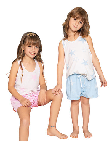 Bianca Secreta Summer Pajama for Girls Stars Up To T.14 25062 0