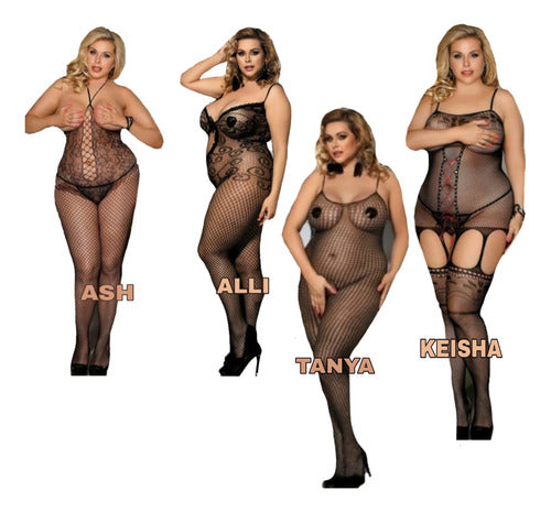 Sensual Game Plus Size Erotic Lingerie Bodystocking ML XL Designs 1