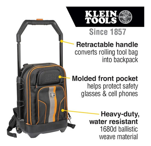 Klein Tools 55604 Mochila Para Herramientas Rodante, Bolsa D 1