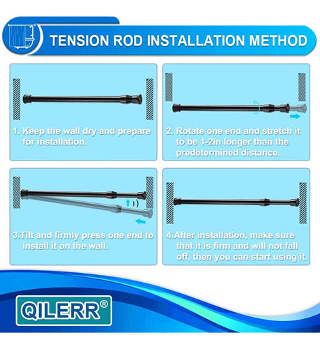 Qilerr Tension Rods 28 To 48 Inches 6 Pack Extension 3