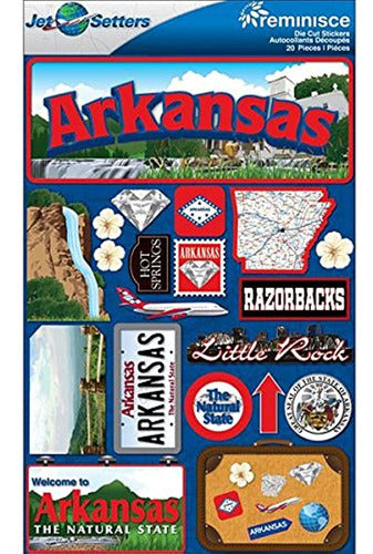 Reminisce Jet Setters Dimensional Stickersarkansas 0