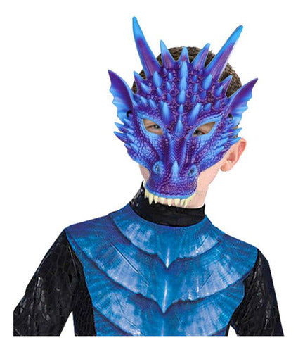 4 X 3d Dragon Mask Half Face Mask Scary Adults Halloween 2