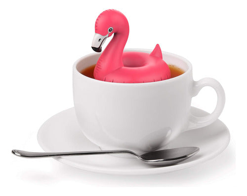 Infusor De Chá Genuíno Fred Flamingo Pool Float Pink 1