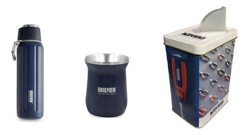 Bremen Kit Matero Termo 0.6L + Mate + Yerbera Bremen 0