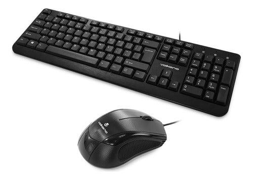 Kit Teclado Inglés + Mouse Volkano Conexión Usb - Mosca 0