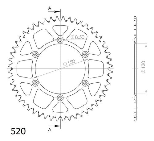 Supersprox Aluminum Plate (Poland) Blue 47D Yamaha YZ YZF T 1