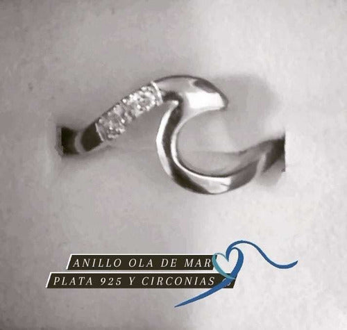 Atid Joyas Anillo Ola De Mar, De Plata 925 Con Garantía 2