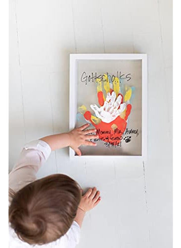 Pearhead Clear Family Handprint Frame, Family Print Keeper 4