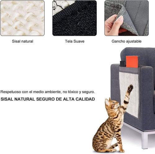 Genérica Cat Scratcher to Protect Armchair or Sofa with Velcro 4