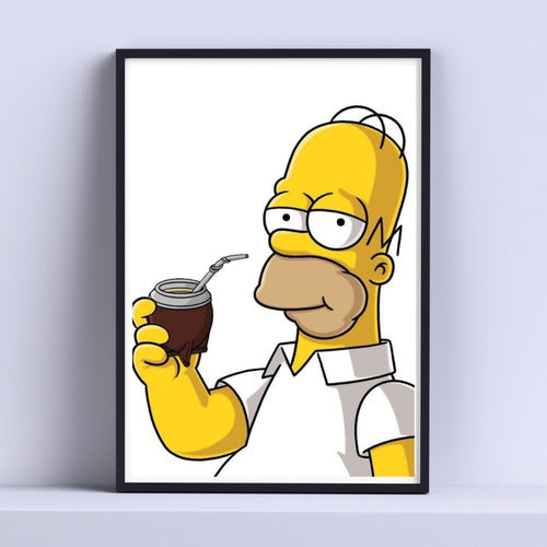 DecoDam Homero Tomando Mate 30x40cm List P Colgar 0