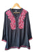 Embroidered Kashmir Buttoned Wide Indian Blouse 34