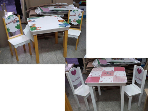 Crecer en Colores High Educational Kids Table 60x60x60 7