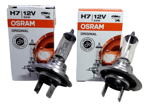 Osram H7 Headlight Kit - 2 Lamps for Fiat Palio Novo Toro Argo Cronos 0