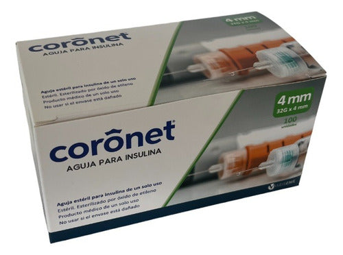 Coronet 100 Ultra Fine Insulin Needles for Pen 32 G X 4mm 0