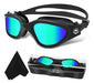 Win.Max Unisex Swimming Goggles Aqua and Black 0