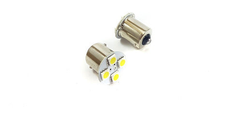 Led Lampara S25 3 Led Blanca Ba15s 1 Polo Frontal 24v 0