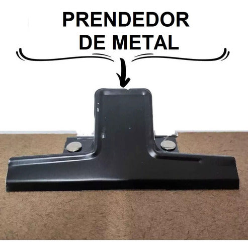 Prancheta A4 Madeira Mdf Prendedor Metal - Kit 120 Unidades 1