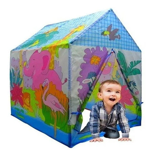 Foldable Children's Jungle Play Tent Ball Pit + 50 Balls 2