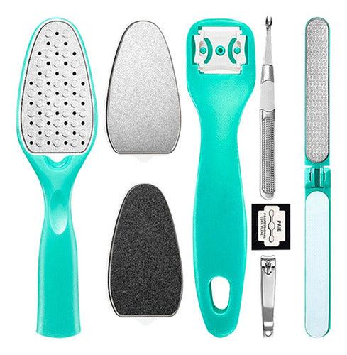 8-Piece Foot Pedicure Tool Set with Files, Nail Clippers, Callus Remover, and More 0