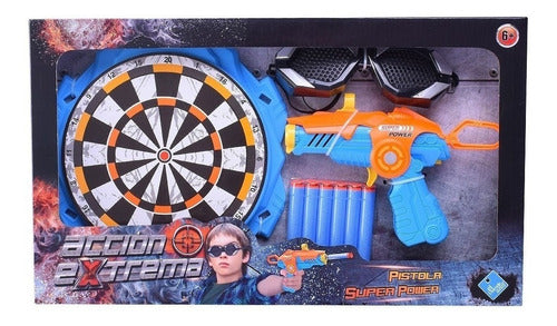 Super Power Dart Gun with Goggles and Target TM1 7235 TTM 0