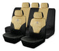 Cardinal Ecocuero Seat Covers Black Beige Embroidered Logo 0