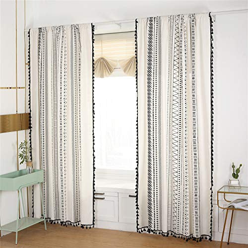 You Sa - Cortinas Con Estampado Geomtrico A Rayas, Mezcla D 0