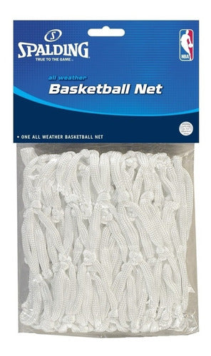 White Spalding Basketball Hoop Net Outdoor Polyester 12 Hooks NBA 1