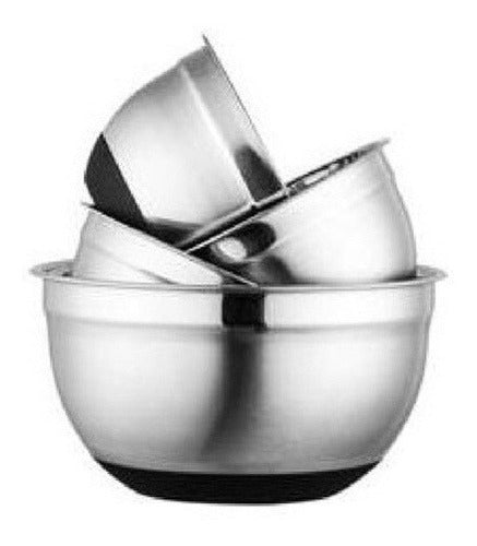 Plus Gourmet Bowl Acero Inoxidable Con Base De Silicona 24cm 0