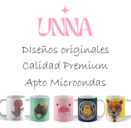 Taza Wally Darling And Yellow Guy Chibi Calidad Premium 1