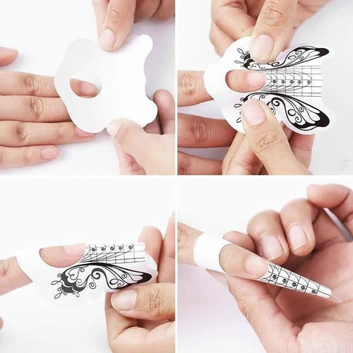 Fashion 100 Butterfly Molds for Sculpted Nails - Acrylic Gel 1