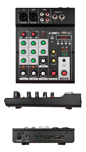 Ross Mixer M4u 2 Canales Xlr Bluetooth Fx Prm 1