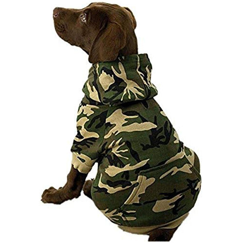 Sudadera Casual Con Capucha Para Perros De Camuflaje Canino, 0