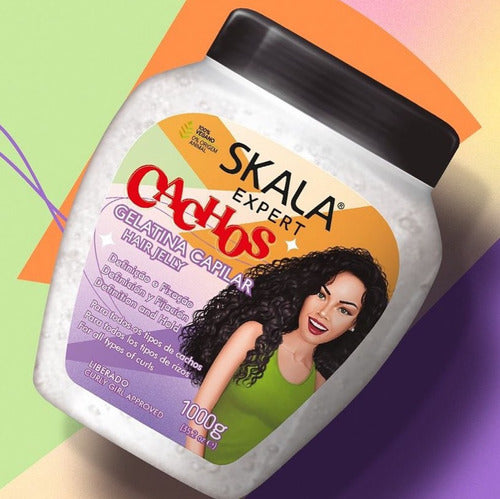 Gelatina Skala Gel Para Cabellos Rulos Y Crespos Antifrizz 2