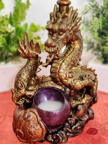 AlmaBuddha Dragon Smoke Waterfall 20 Cm + 10 Incense Cones Gift 1