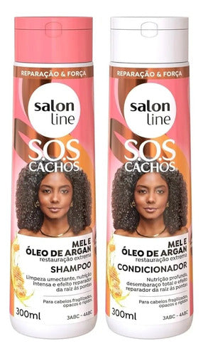 Salon Line Sos Cachos Miel Kit Hidratante 600ml 2