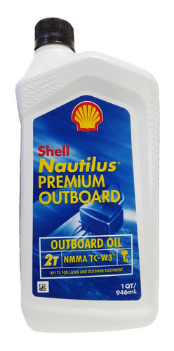 Kit 5 Óleo Shell Nautilus Tcw3 Outboard Semissintético 1l 0