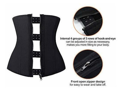 Yianna Zip Y Hook Sport Corset with Latex Shaping Capabilities 2