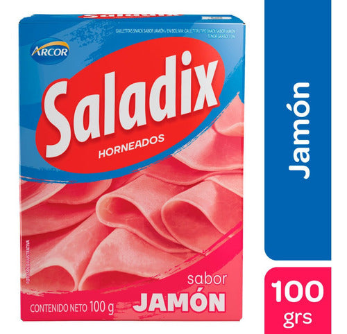 Pack of 36 Units Ham Flavored Crackers 100g each Saladix Crackers 1