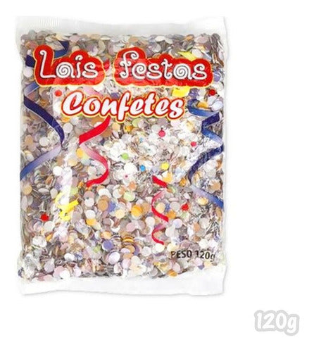 6 Pacotes Confete Carnaval Folia Festa Bloco 120g Total 720g 2