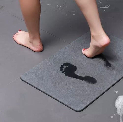 MAS Accesorios Absorbent Bath Mat - 60x40 cm Marble Finish 2