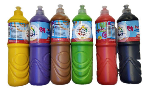 Temple Tempera Bottle 750ml School Garden Various Colors X5 1