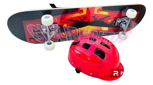 Set Skate + Casco + Protectores Con Estuche Outlet 3