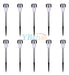 10pcs Stainless Steel LED Solar Garden Lights 4