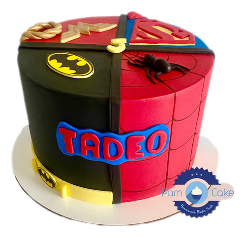 Pamcakehouse Torta Artesanal Dc Batman Wonder Woman Superman Superheroes 0