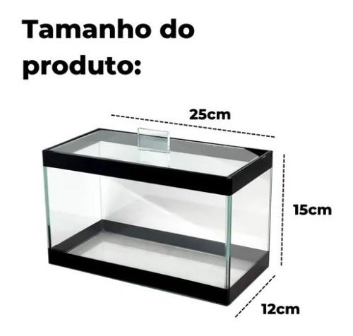 Aquário 4,5 Litros Beteira Pequeno Peixe Betta 25x12x15cm 1