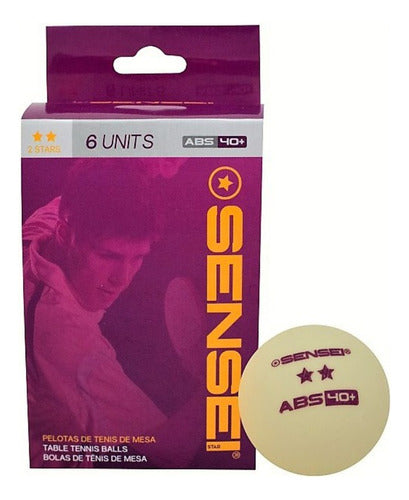 Sensei Ping Pong Balls 2 Stars Pack of 6 | Favio Sport 0