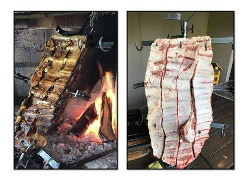 Estaca Asador Interior Parrilla Cruz Criollo Con Brochette 2