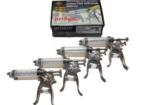 4 Units of Primor Dial Plastic Body 50 cc Syringe 0