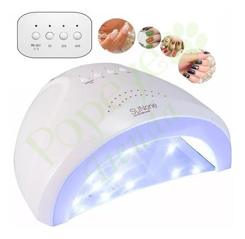 Sun Cabina UV/LED 48W Timer y Sensor para Uñas Gel Esmaltado Semi 3