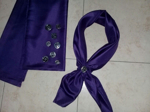 Pañuelo Violet 75 Cms Batista Con Pasapañuelo 1